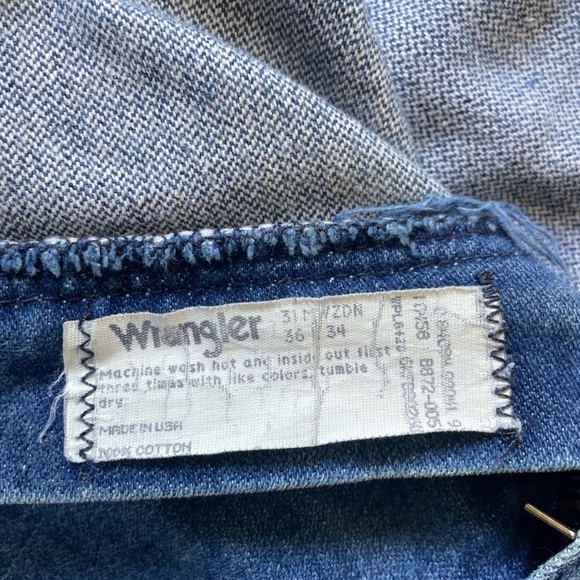 Vintage 90s Wrangler Jeans 36x34 – Made in USA – Cowboy Cut Denim - Picture 2 of 12